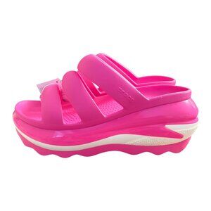 Crocs Mega Crush triple strap Pink Crush platform sandals women’s 9